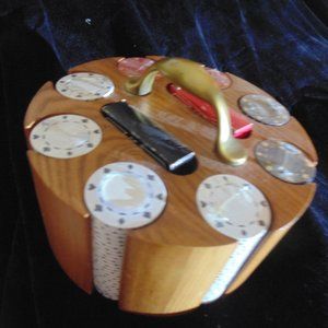Poker Chips Set,This is on a wooden car carousel
